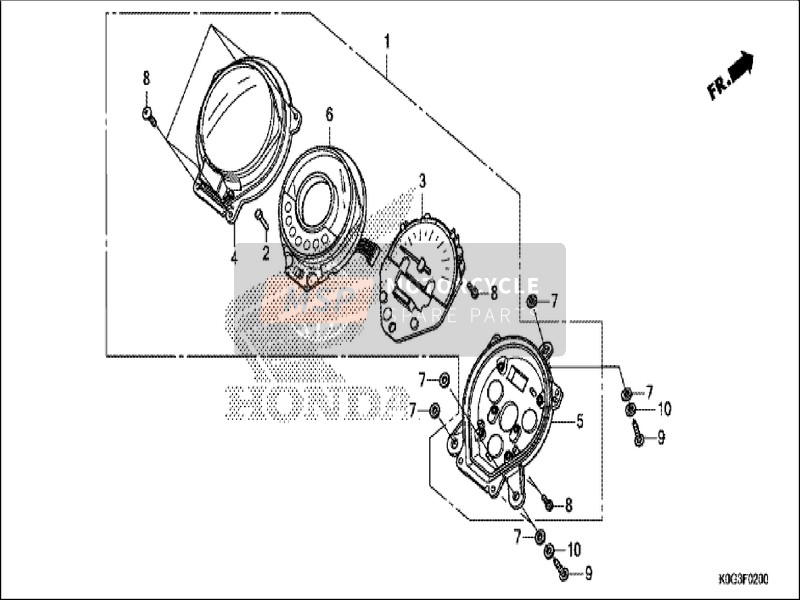 Honda C125 2019 Meter voor een 2019 Honda C125